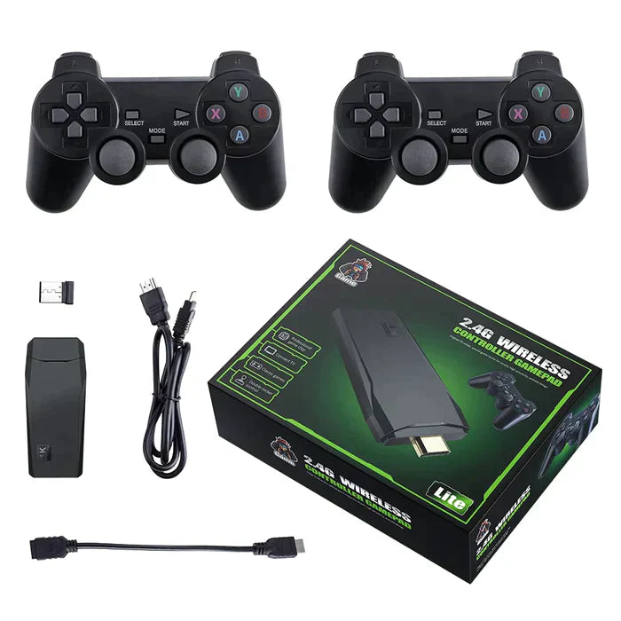 Console GameStick 4K (+10.000 jogos de 9 consoles) + 2 controladores